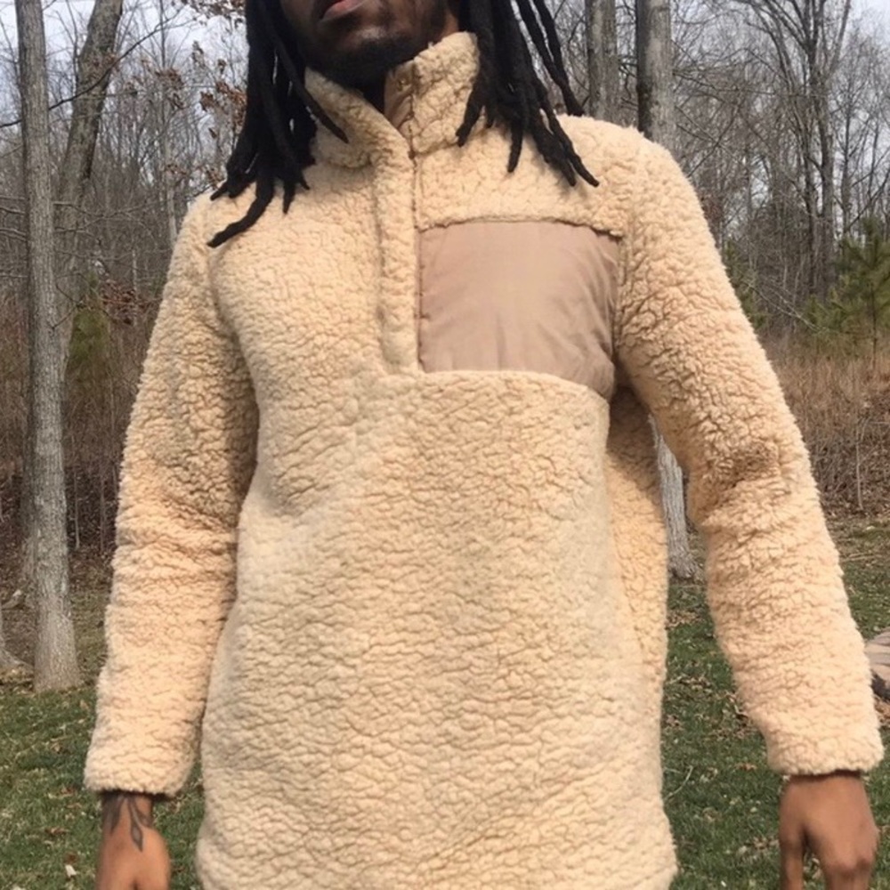 Vintage Brown High Neck Faux Fur Jacket 🧥🦉